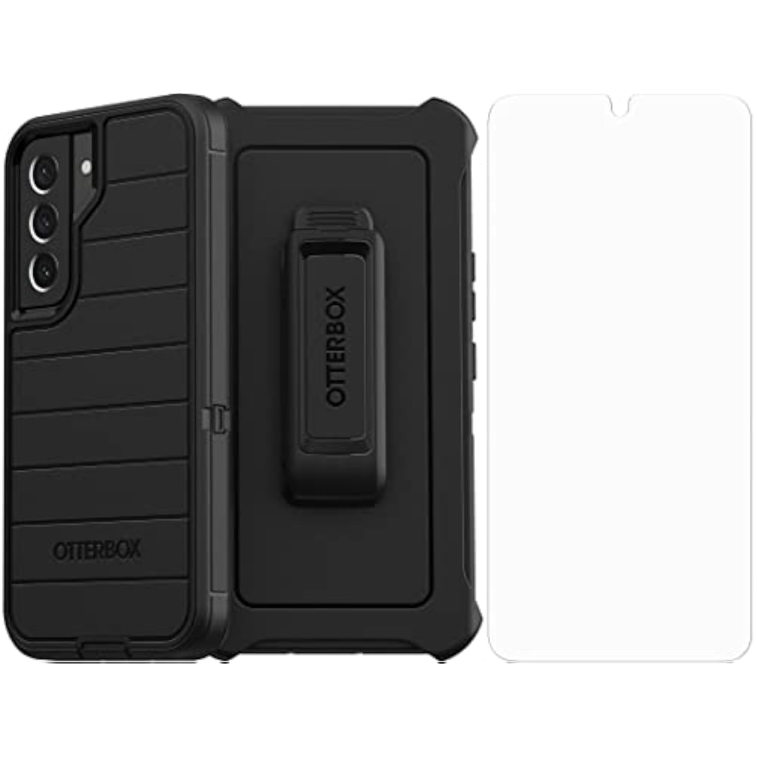OtterBox Defender Series Case for Samsung Galaxy S22 (Only) - with Screen Protector - Holster Clip Included - Microbial Defense Protection - Non-Retail Packaging - Black