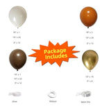 Fall Balloon Arch Kit: Brown, Orange, Gold, White Sand Party Decor