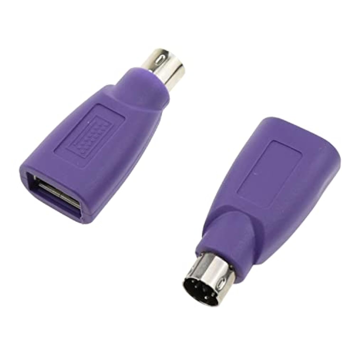 Usb To Ps2 Adapter 2Pcs Purple Usb Female To Ps/2 Male Converter Changer Adapt