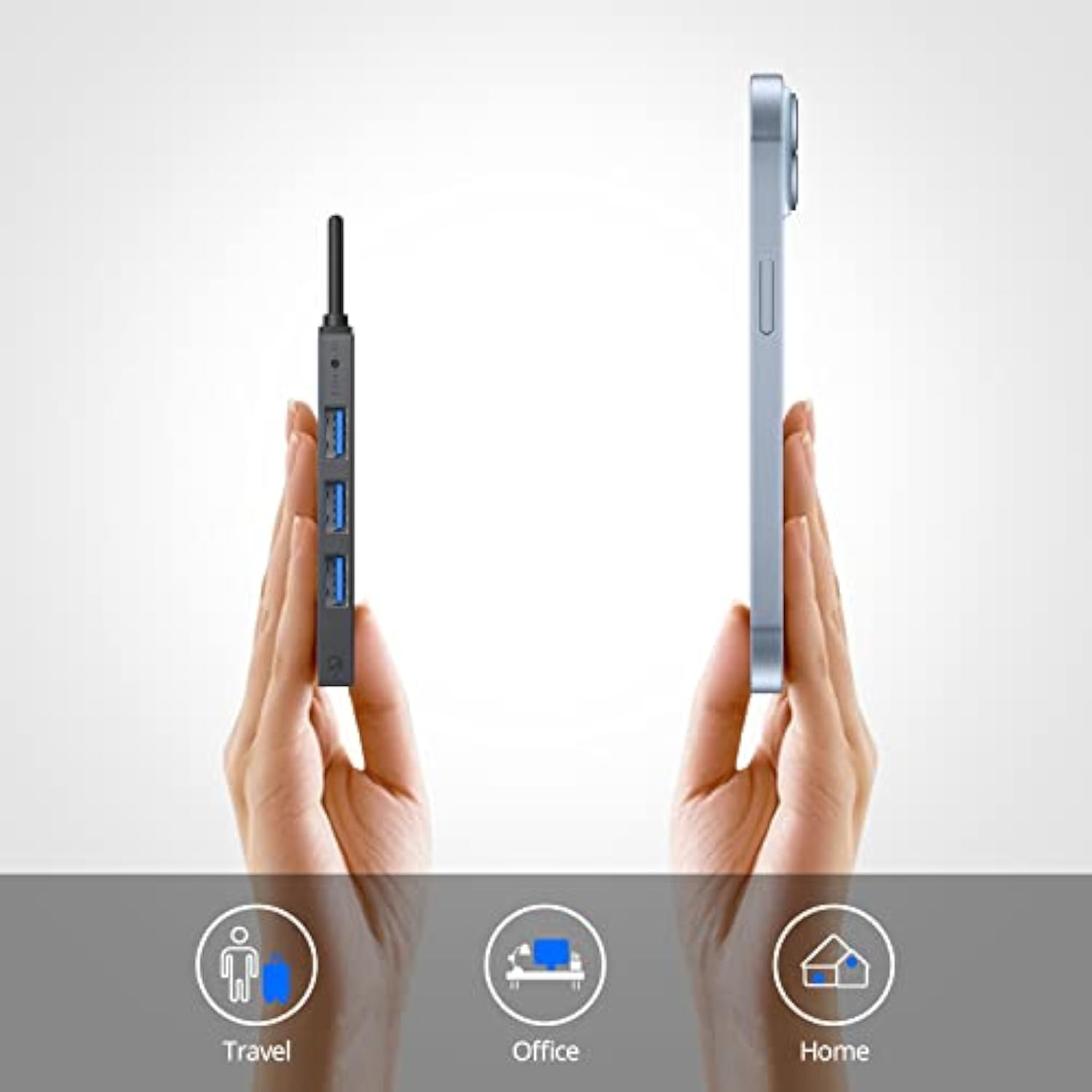Usb Hub For Laptop, Usb Splitter For Laptop Aluminum Usb A, Multiple Usb Port