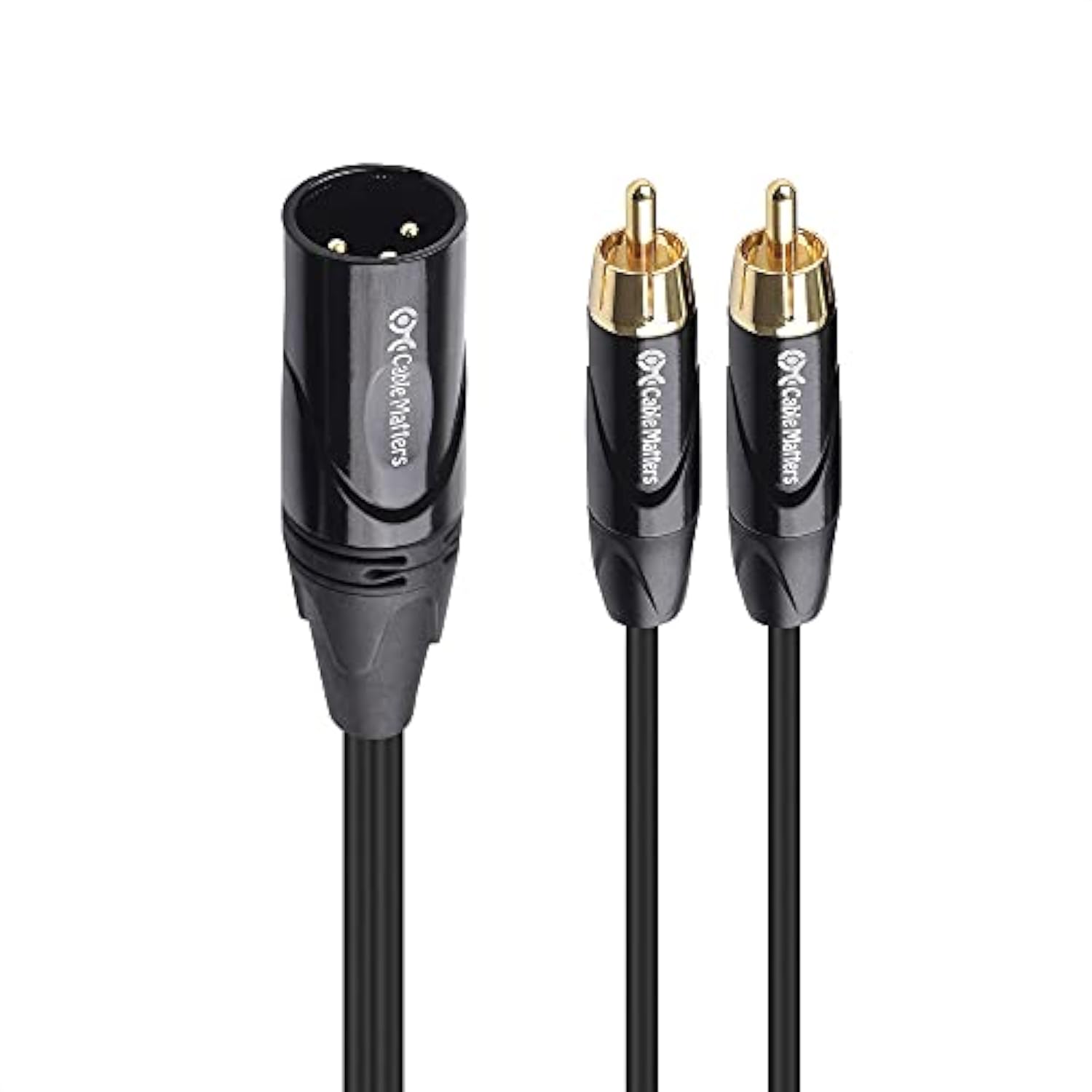 Cable Matters Dual RCA to XLR Stereo Audio Splitter Cable 6 ft / 1.8m (XLR to