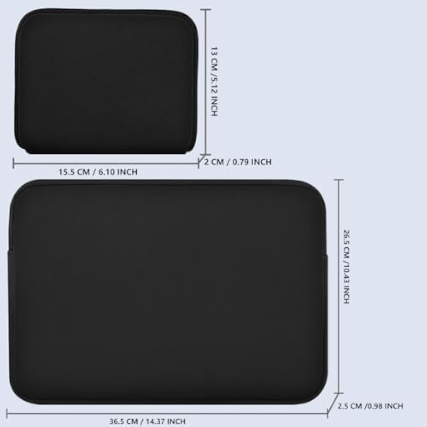 Elastic Laptop Case 13-14 Inch Sleeve With Small Case, Neoprene Rainproof & Shockproof Cover For Macbook Pro 14" M3 M2 M1 And 13.3" Macbook Air/Pro,Xps 13/14 & Most 13"-14" Notebooks?Black