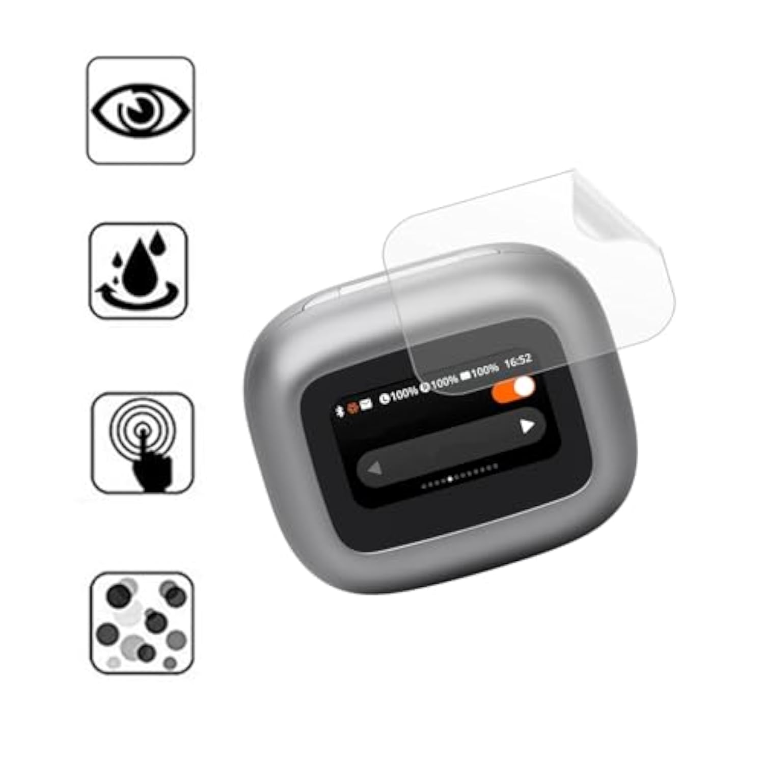 Screen Protector Compatible For Jbl Live Beam 3, Buds 3, Flex 3 (6 Pack) Hd Pet Film, For Earbuds Charging Case Screen