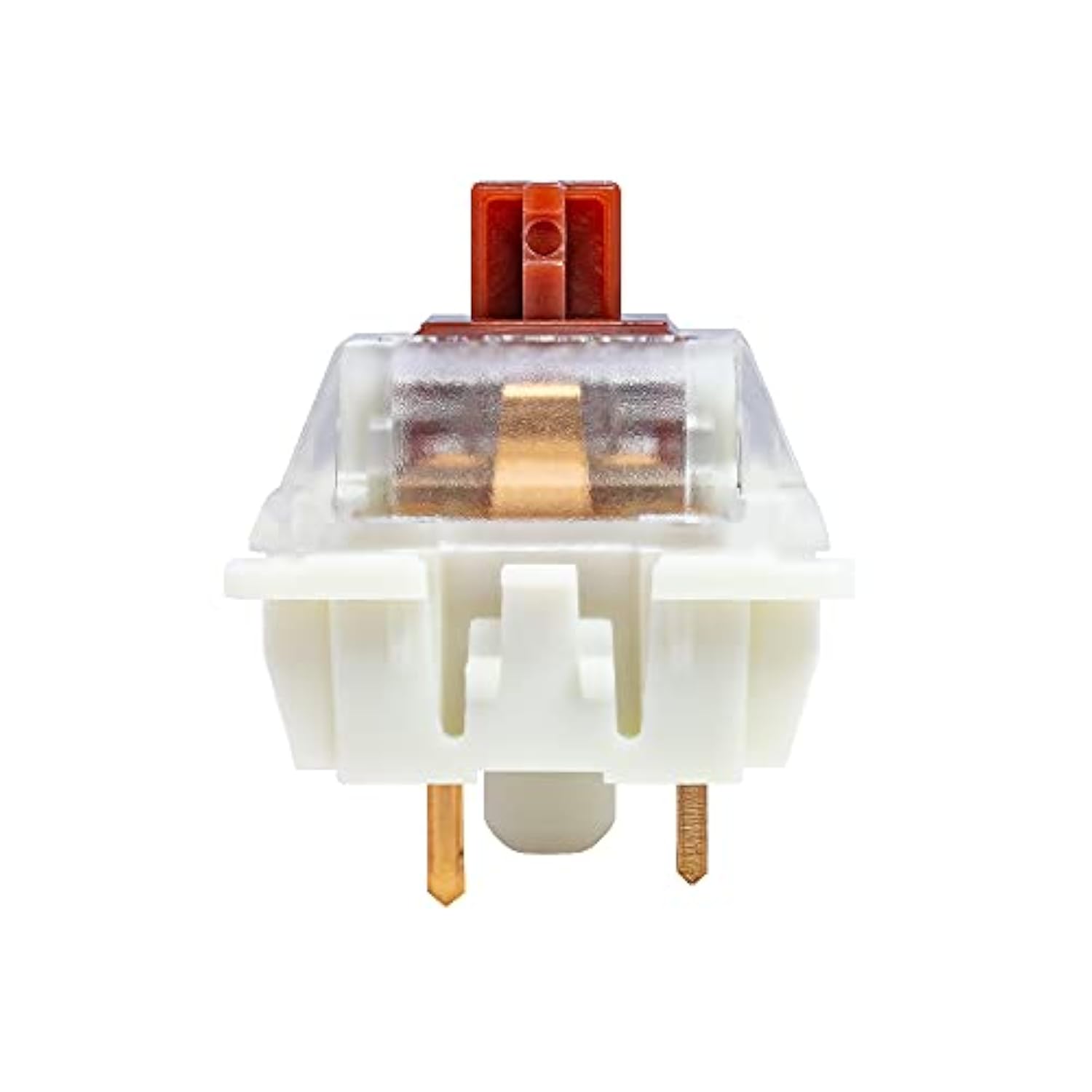 Granvela Gateron KS-9 Brown Switches with White Bottom Clear Top, Smooth Tacti