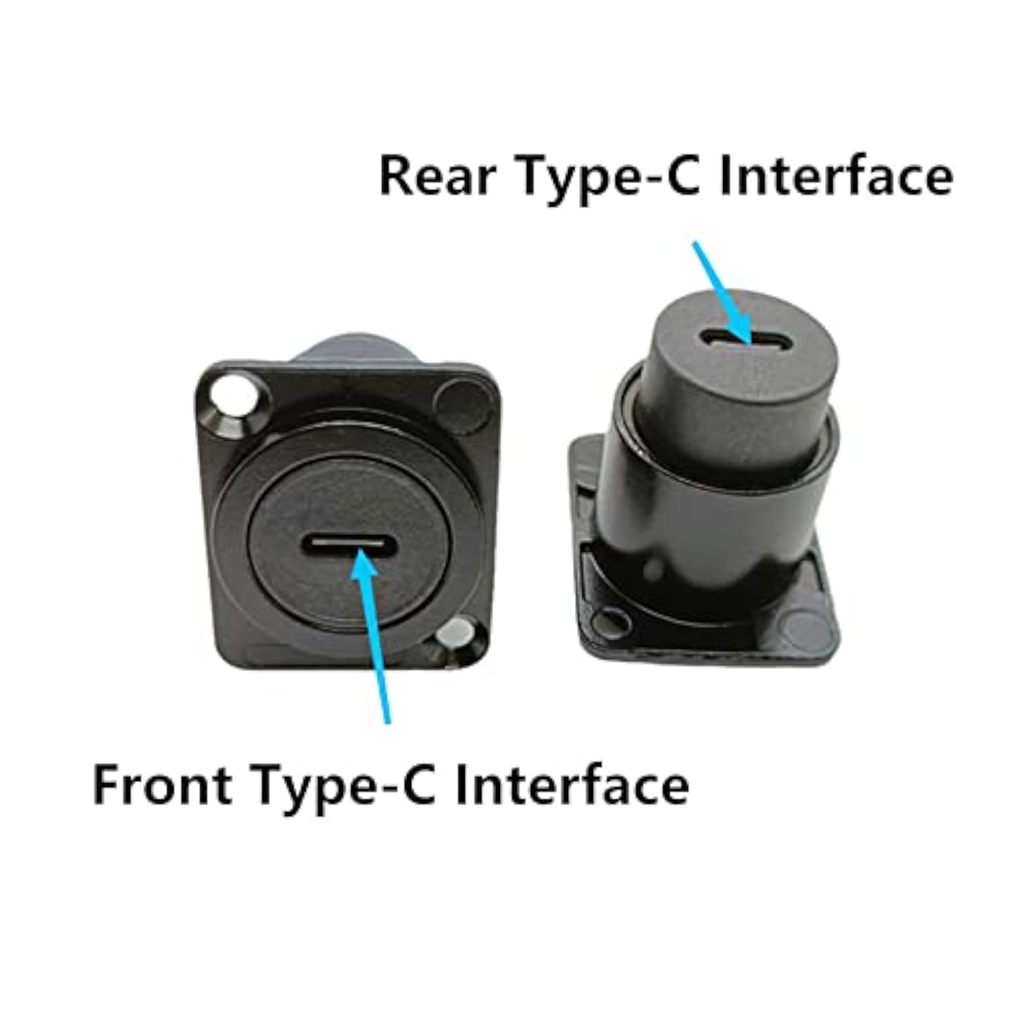 D Type Panel Mount Adapter Coupler Usb Type C 3.1 Female To Female Panel Fixed