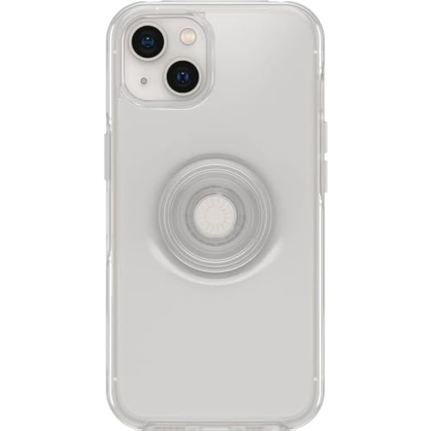 OtterBox iPhone 13 Otter + Pop Symmetry Series Clear Case - Clear POP (Clear), Integrated PopSockets PopGrip, Slim, Pocket-Friendly, Raised Edges Protect Camera & Screen