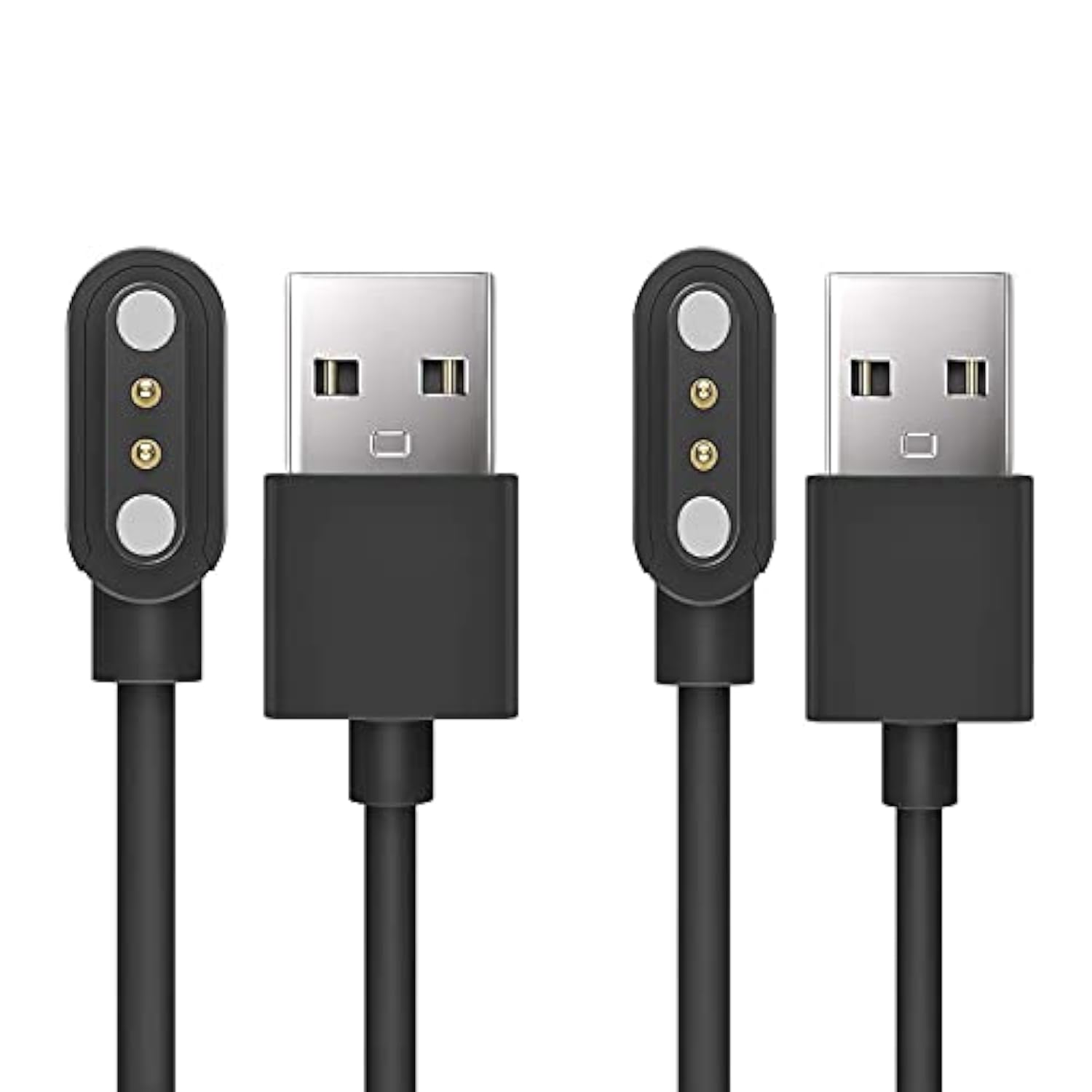 Compatible With Agptek Lw11 Smartwatch Charger, Magnetic Usb Charging Cable Replacement Charger Cable Compatible With Agptek Lw11 Smartwatch (2 Pack-Black+Black)