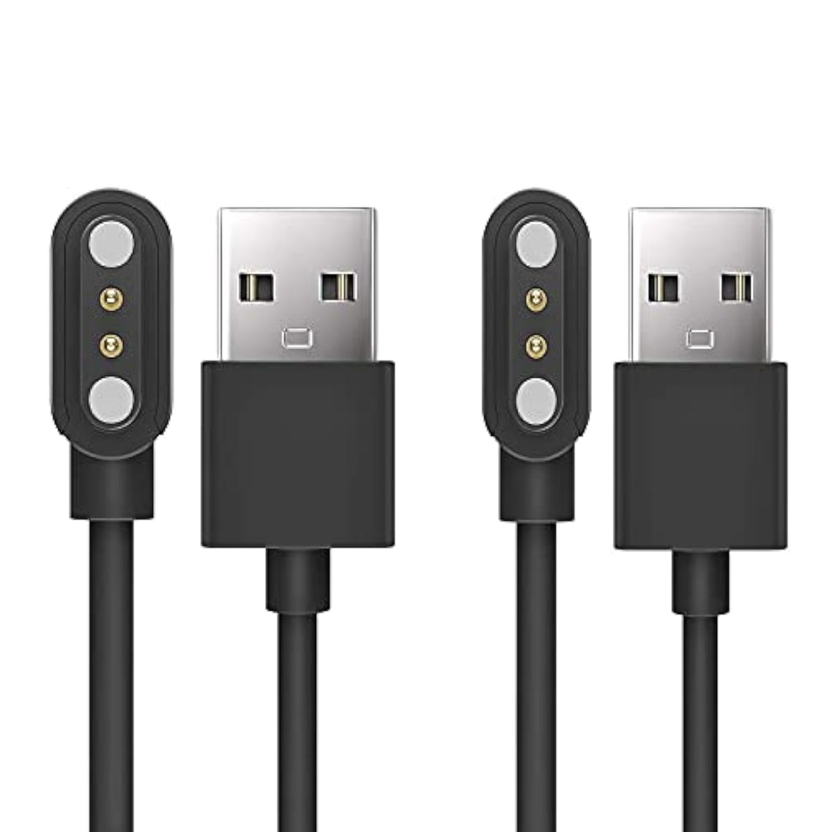 Compatible With Agptek Lw11 Smartwatch Charger, Magnetic Usb Charging Cable Replacement Charger Cable Compatible With Agptek Lw11 Smartwatch (2 Pack-Black+Black)