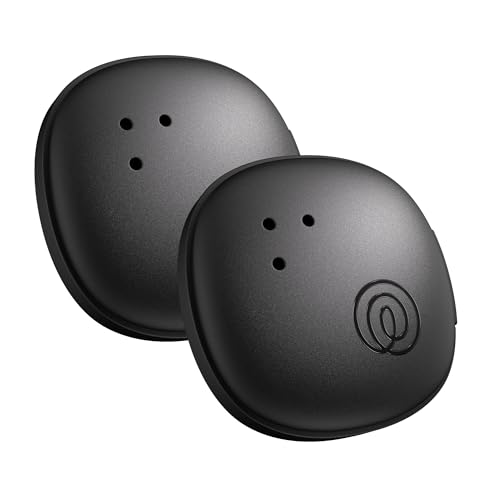 Tile Sticker - Small Bluetooth Tracker, Remote Finder And Item Locator For Bikes, Glasses And More. Both Ios And Android Compatible. Phone Finder. 2-Pack (Black)