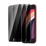 3 Pack For Iphone Se 2020 / Se 2022 8/7 / 6 / 6S Privacy Screen Protector, 9H Hardness Anti-Spy Tempered Glass, Scratch-Resistant ?Anti-Fingerprint?Bubble Free, Easy Install
