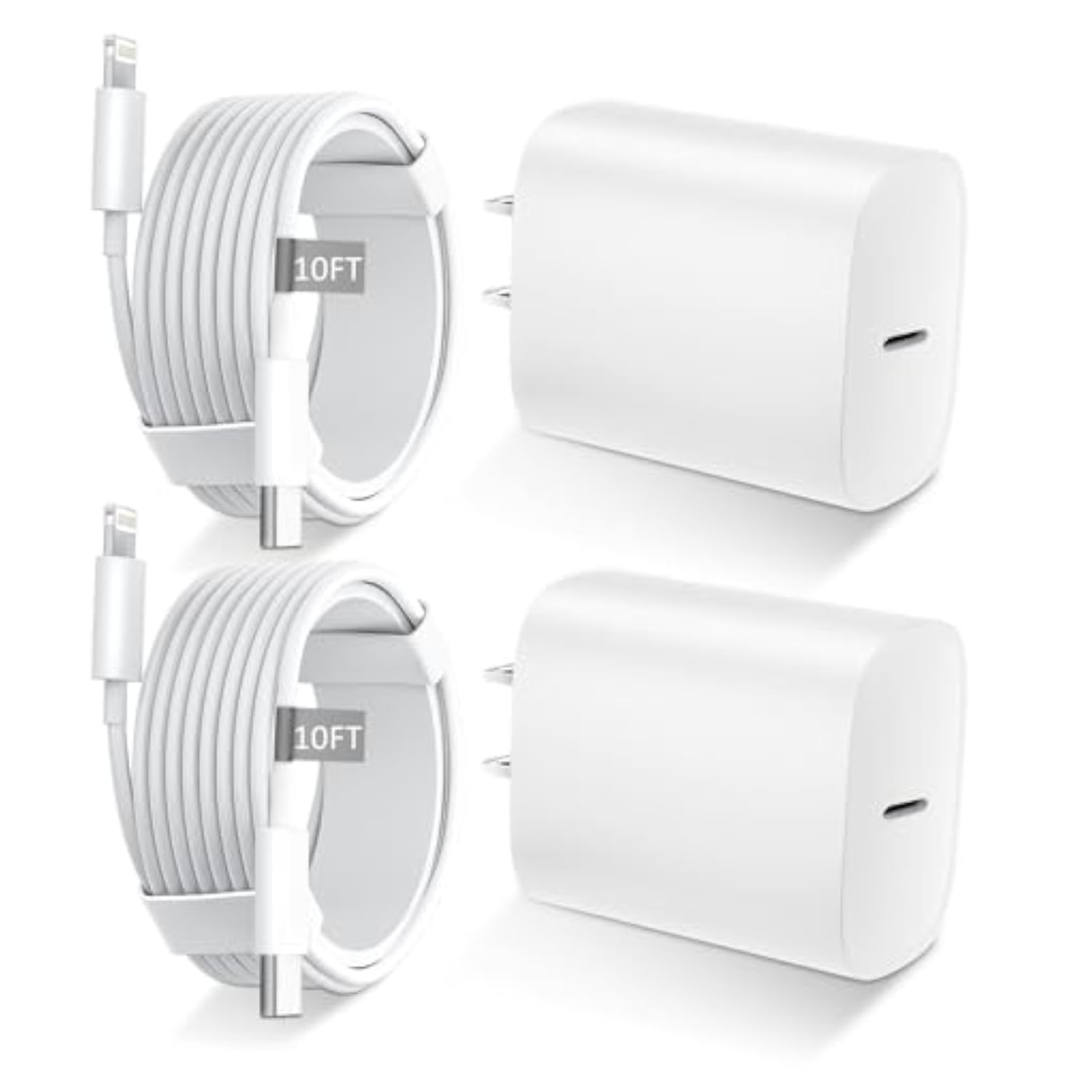 Fast Charger 20W USB-C + 10FT MFi Lightning Cable for iPhone & iPad