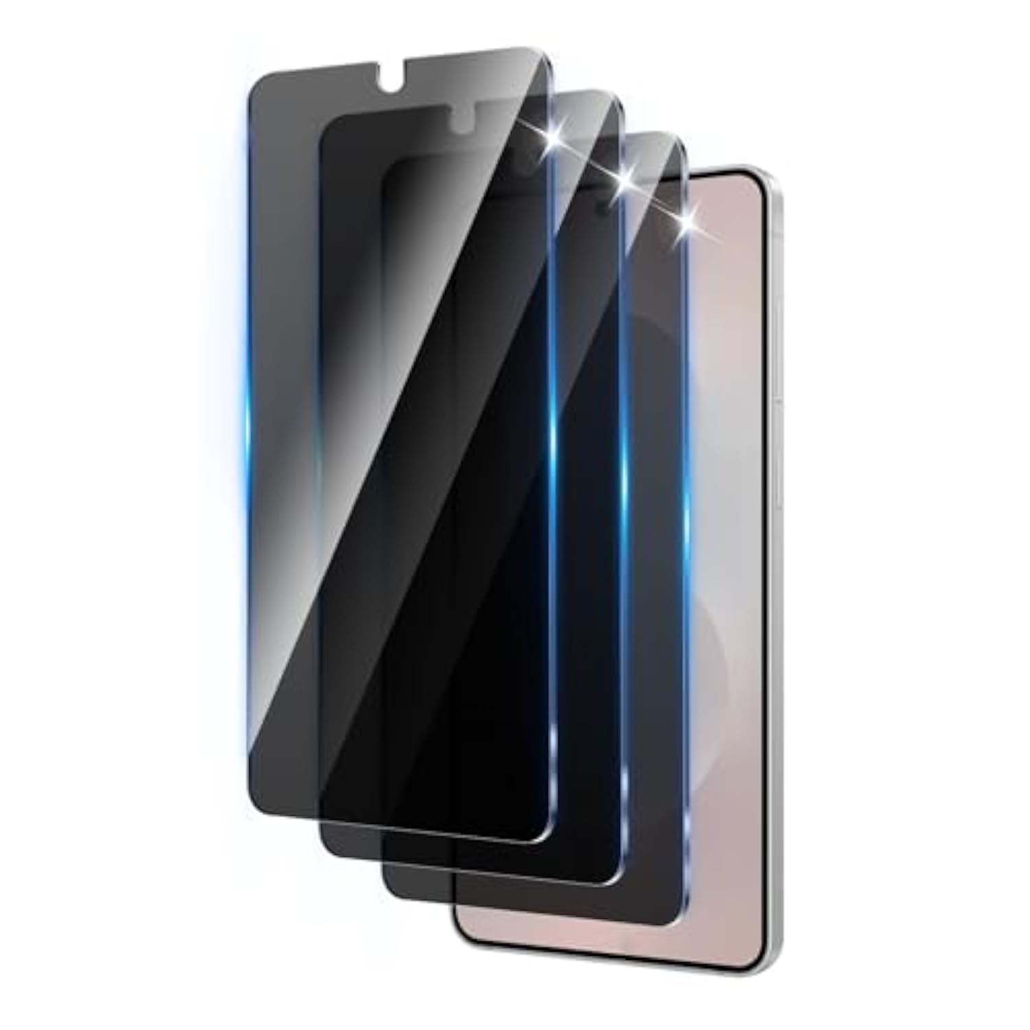 3 Pack Privacy Screen Protector Designed For Samsung Galaxy S25 Edge,Full Coverage Anti-Spy Tempered Glass Film,9H Hardness,Anti-Fingerprint,Bubble Free,Easy To Install
