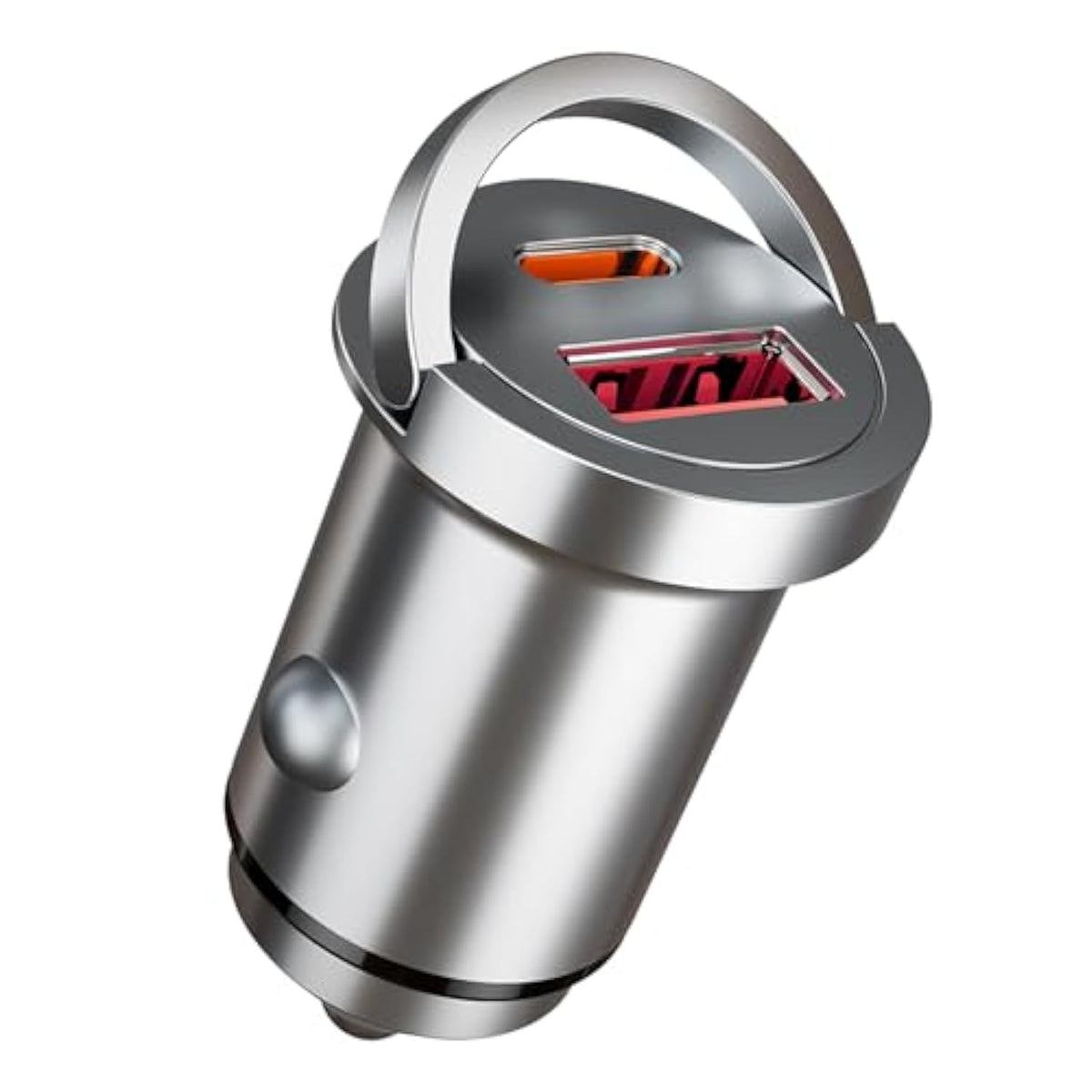 78W Usb C Car Charger Fast Charging,Advanced Ultra-Safe Zinc Alloy Material,Cigarette Lighter Adapter,Pd&Qc3.0 Super Fast Type C Car Charger (Pull Ring Style, No Charging Cable)