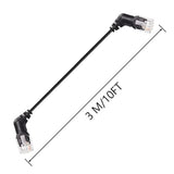 360° Rotation Cat6A Ethernet Cable,Right Angle High Speed 10Gbps 500Mhz Networ
