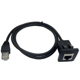 Cat5E Rj45 Square Flush Mount Cable, Rj45 Male To Female Shielded Ethernet Net