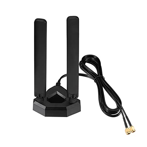 Wifi 6E Tri-Band Antenna 6Ghz 5Ghz 2.4Ghz Gaming Wifi Antenna Magnetic Base With 6.5Ft Extension Cable For Pc Desktop Computer Pcie Wifi 6E Card, Router