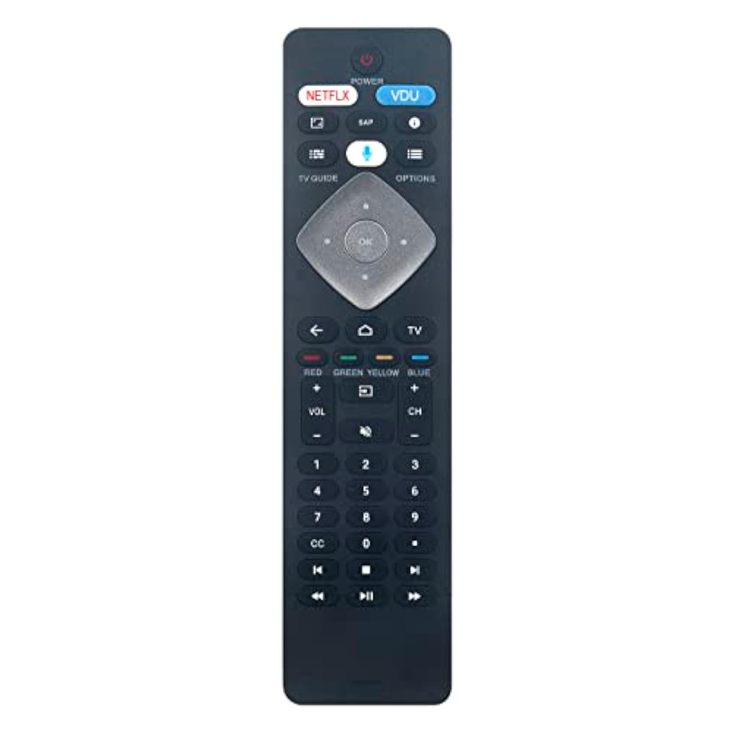 BT800 Replace Smart Voice Assistance Remote Control fit for Philips Android TV 43PFL5604/F7C 43PFL5704/F7 50PFL5604/F7 50PFL5704/F7 55PFL5604/F7 65PFL5504/F7 65PFL5604/F7 65PFL5704/F7 55PFL5704/F7