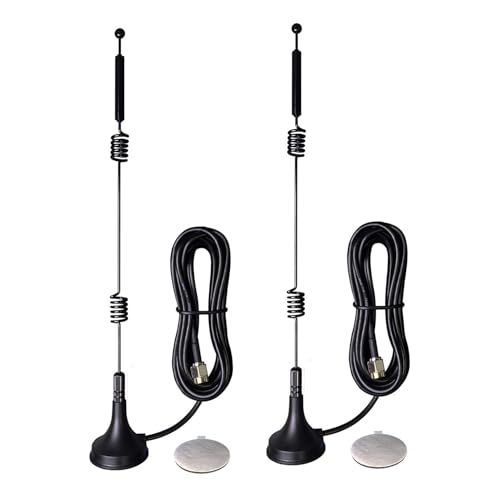 Dual Band Wifi 2.4Ghz 5Ghz 5.8Ghz Magnetic Antenna Sma Male, Compatible With Wifi Router Pci-E Network Card Usb Adapter Security Video Camera Ip Camera 2 Pack Spring Bluetooth Wifi Antennas
