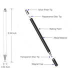 Stylus Pen For Samsung Galaxy Tab Tab A9+ / A8 / A7 / A7 Lite, High Sensitivity & Precision Capacitive Styli Pencil For Apple Ipad/Ipad Pro/Fire Hd/Microsoft/Surface/All Touch Devices (Black)
