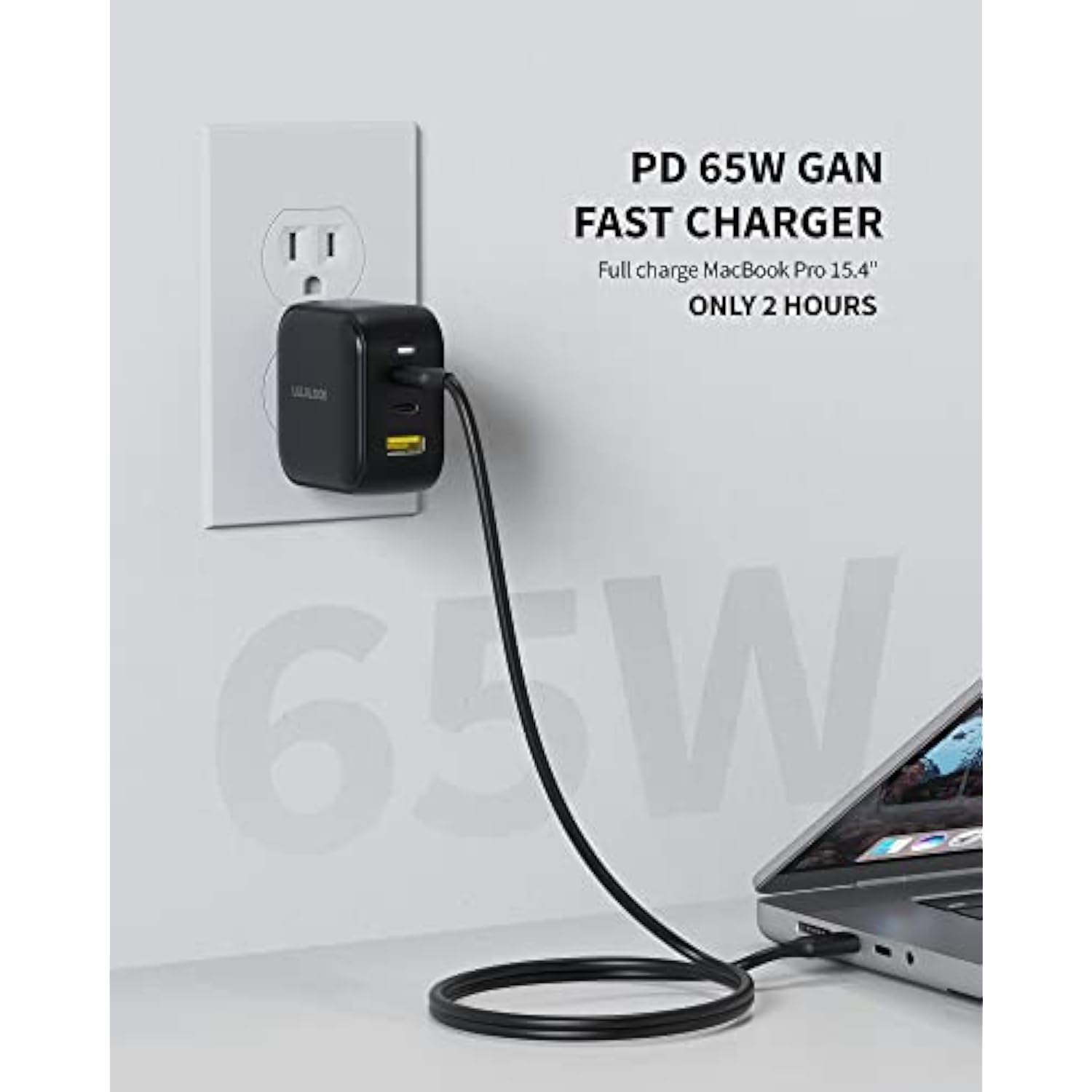 65/66W Usb C Charger, Type C Pps Pd Fast Gan Charger Multiport Usb C Power Adapter For Macbook Pro/Air, Ipad Pro, Iphone Samsung Galaxy S22 Ultra, Surface Pro, Dell Xps 13