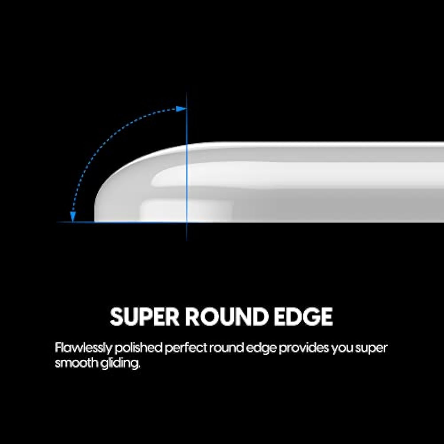 Superglide - Fastest And Smoothest Mouse Feet/Skates Made With Ultra Strong Flawless Glass Super Fast Smooth And Durable Sole For Steelseries Prime Mini Wired/Wireless [White]