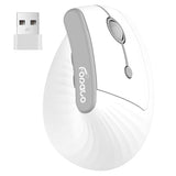 Ergonomic Vertical Mouse,Wireless Bluetooth 5.0 And 2.4G Mouse,Silent Click,60% Reduced Wrist Pressure,3 Adjustable Dpi For Pc,Mac,Laptop,Computer,Home,Office Use (White)