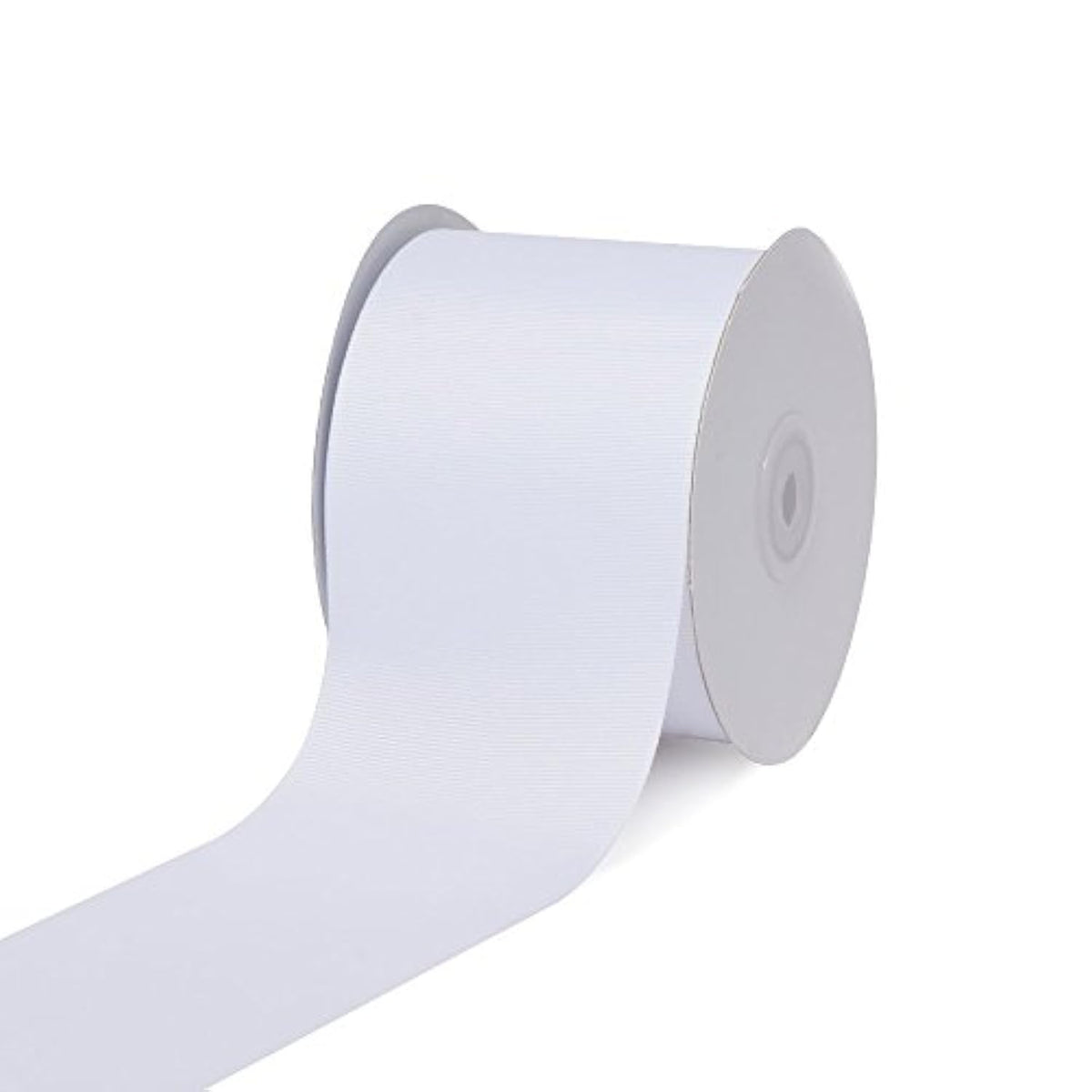 Gro3000-029 , 3" Inch Solid Grosgrain Ribbon, 25 Yards, White, 25 Yd