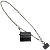Clip & Go Metal Chain Phone Lanyard with Pouch Gunmetal Black