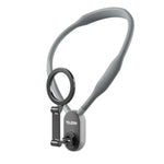 Telesin Magnetic Neck Mount For Phones, Neck Cell Phone Holder Pov/Vlog Selfie Mount Hand Free Phone Neck Holder Chest Stand Strap Video Recording For Iphone 16 15 14 13 12 Seires Android Phones Gray