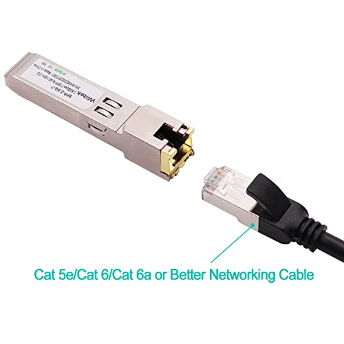 2.5G Sfp To Rj45 Module, 2.5Gbase-T Sfp To Rj45 Transceivers 100M, Compatible For Cisco Sfp-2.5G-T, Ubiquiti, Mikrotik, Tp-Link 2.5Gb Switch Or Routers (Have To Plug Into The 2.5G Sfp Port)