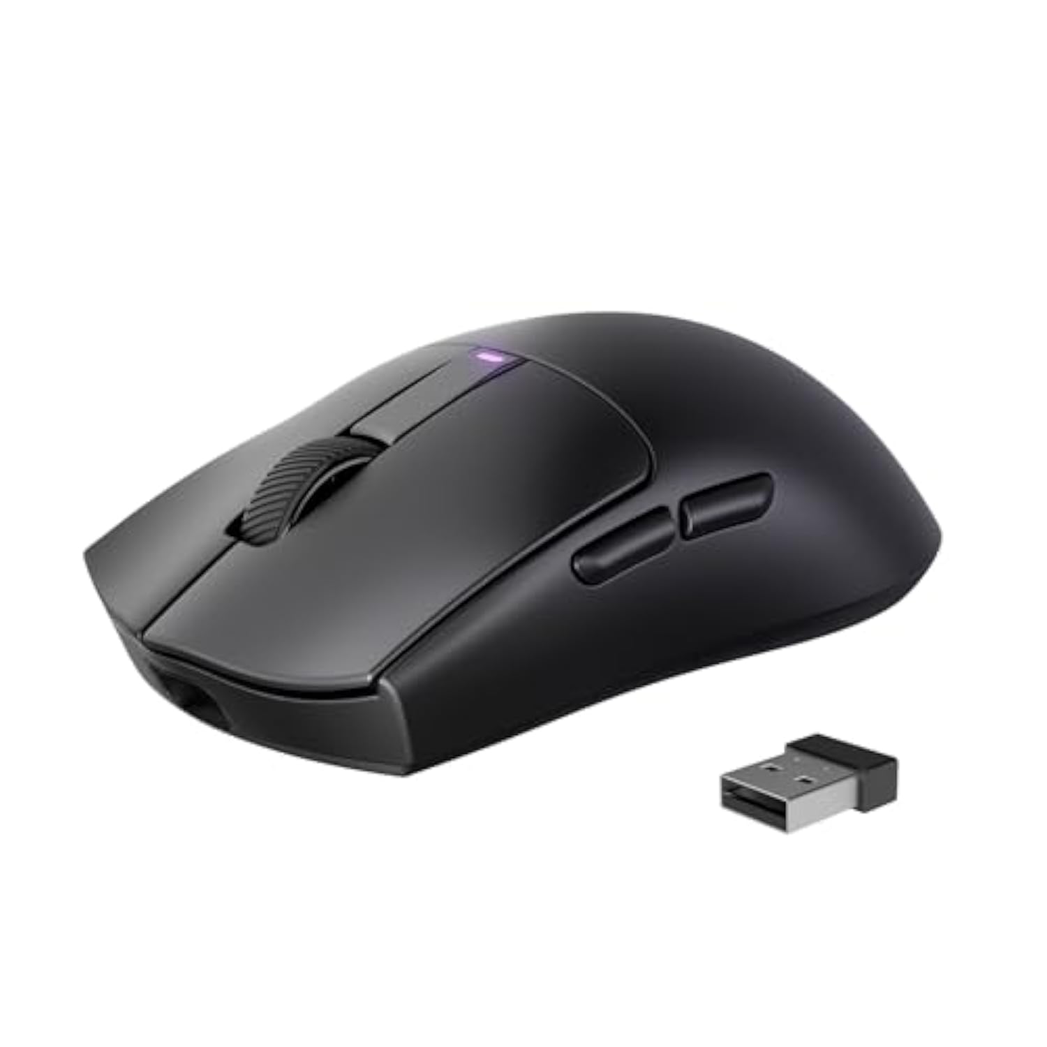 Superlight Wireless Gaming Mouse, 62G Dual Macro-Switches Gaming Mouse, 3-Mode Wireless/Usb-C/Bluetooth Mouse With Adjustable 12000Dpi, 5 Programmable Buttons Computer Mouse For Pc/Mac-Black