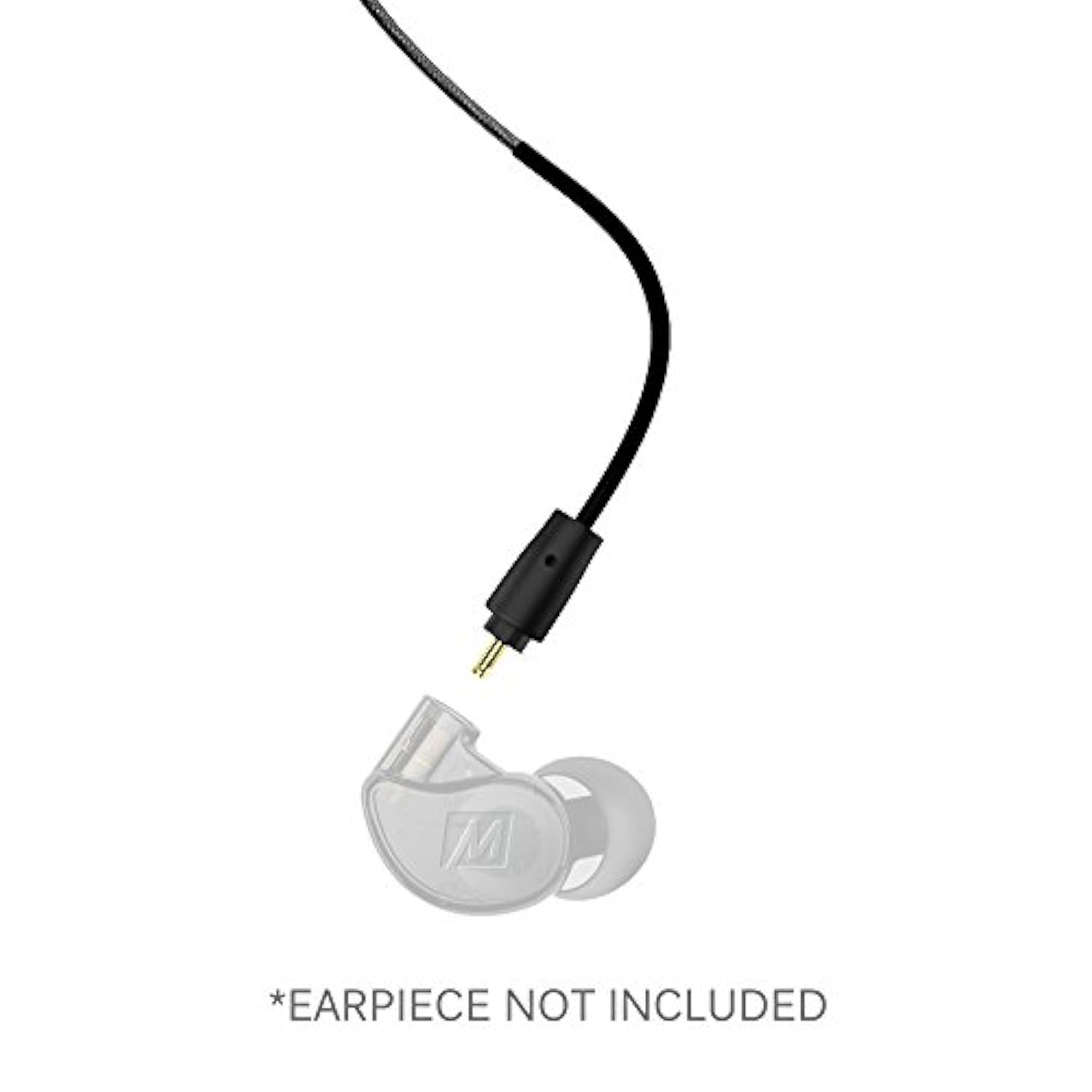 MEE audio MX PRO Series and M6 PRO Replacement Stereo Audio Cable (Black), 51 in