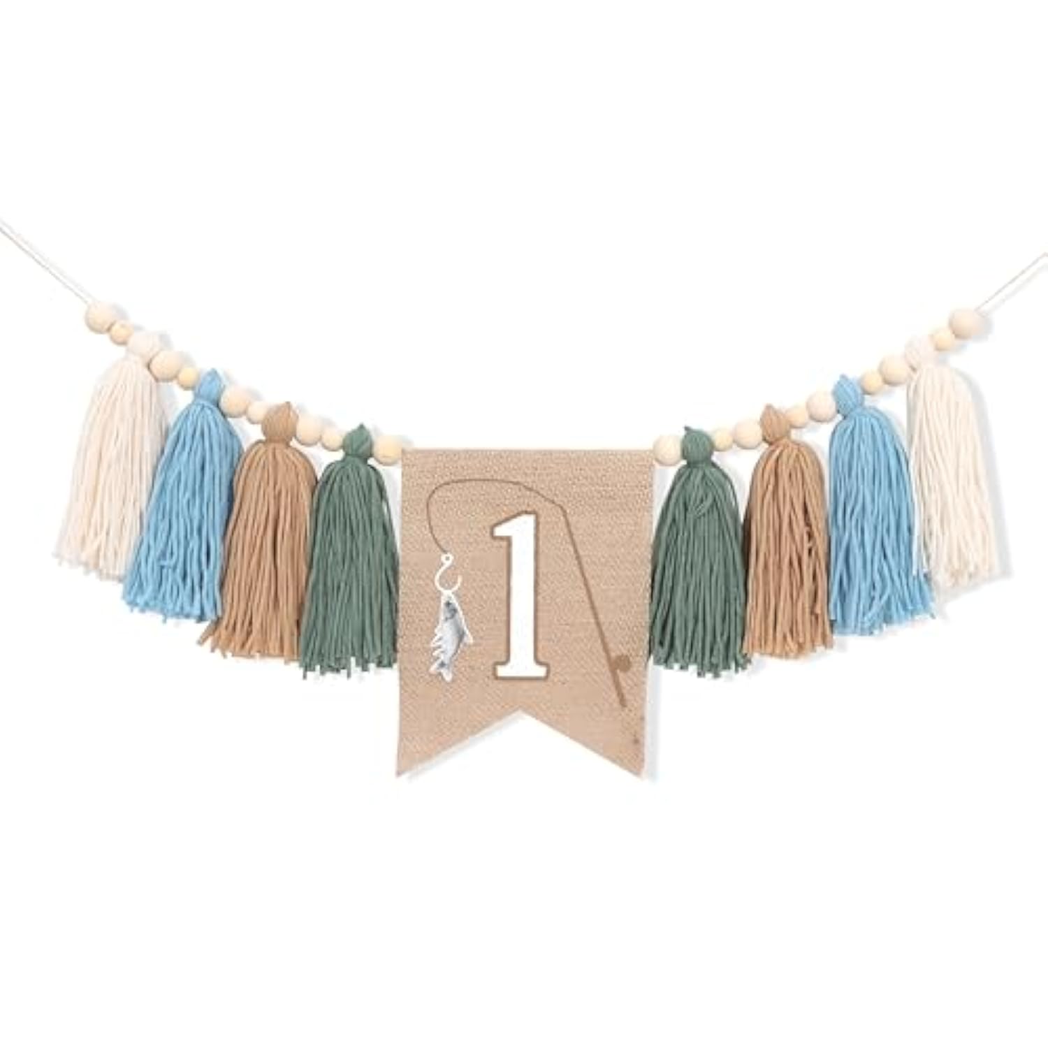 Fishing One Birthday High Chair Banner - Ofishally First/1St Birthday Decorations,Fish Highchair Banner,The Big One Fishing Theme First High Chair Banner (Fishing)