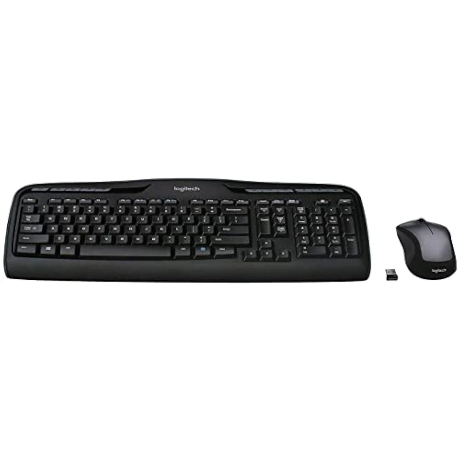 Logitech MK335 Quiet Wireless Keyboard and Mouse Combo - Black/Silver Keyboard and Mouse Combo Wireless, Ambidextrous