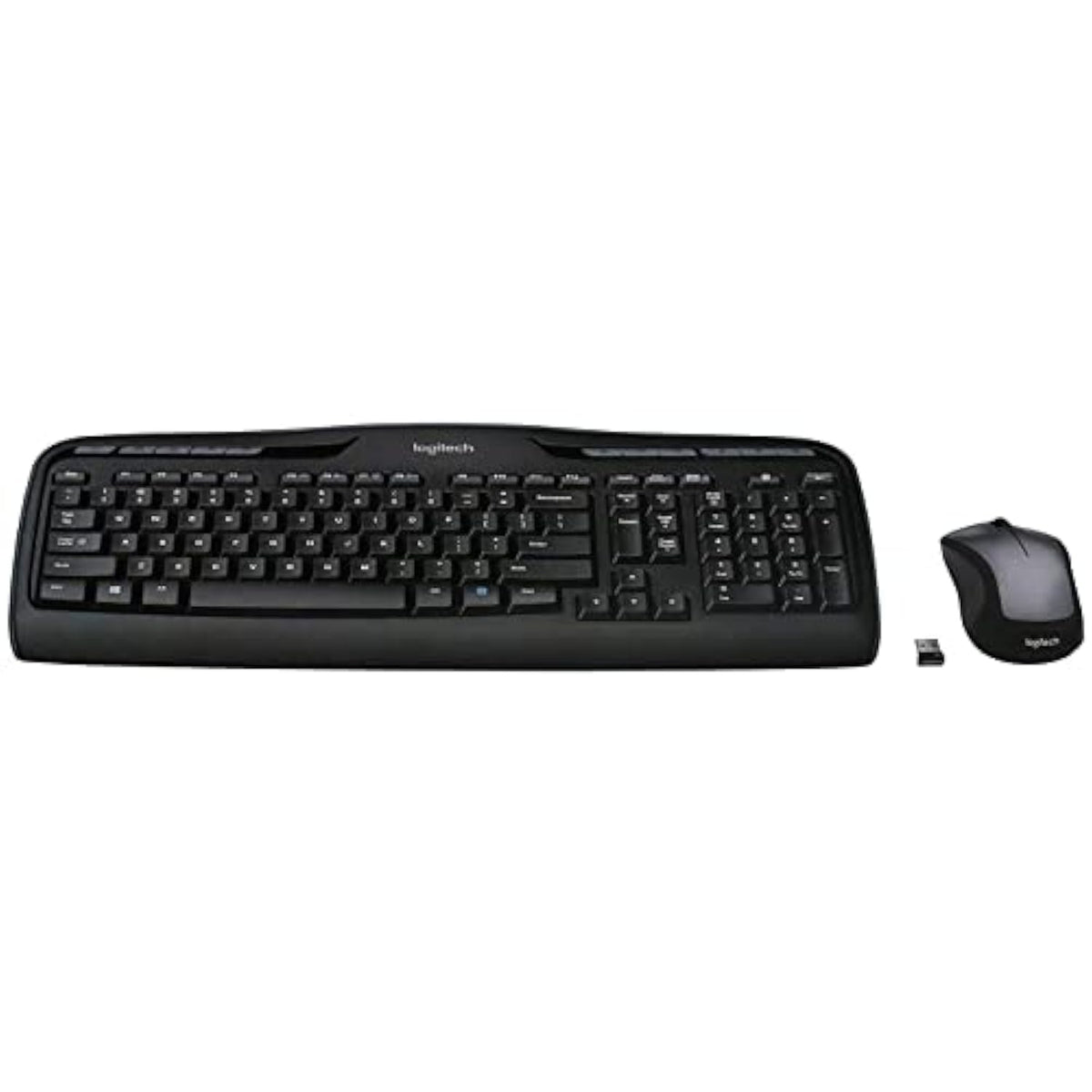 Logitech MK335 Quiet Wireless Keyboard and Mouse Combo - Black/Silver Keyboard and Mouse Combo Wireless, Ambidextrous