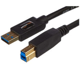 Usb-A To Usb-B 3.0 Cable, 4.8Gbps High-Speed With Gold-Plated Plugs, 6 Foot, Black