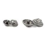 Fleur De Lys Domed Metal Shank Buttons. Blazer Button Set. 3 Pcs Of 25