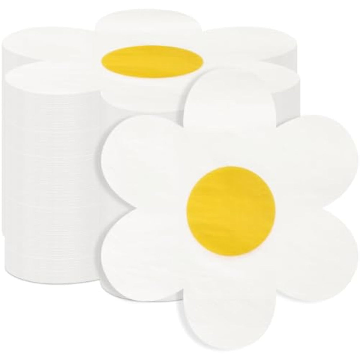 100 Pcs Groovy Boho Daisy Paper Napkins Hippie Flower Disposable Cocktail Lunch Dinner Napkins For Tableware Birthday Wedding Baby Shower Party Supplies Pink Orange Table Decorations