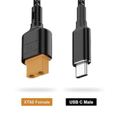 Usb C To Xt60 Adapter Cable, Usb Type-C To Xt60 Charging Cable, Xt60 Female To