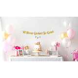 50 Never Looked So Good Gold Glitter Banner - 50Th Anniversary And Birthday Party Decorations