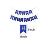 Blue Birthday Bunting Banner,Letters Birthday Banner Party Supplies