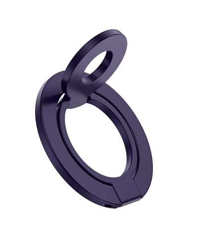 Magnetic Phone Ring Holder Grip, Foldable Magsafe Stand For Iphone 17 Pro Max, Samsung, Two-Sided Magnetic Phone Kickstand For Desk Stand & Car Mount, Compatible With Wireless Charging - Purple