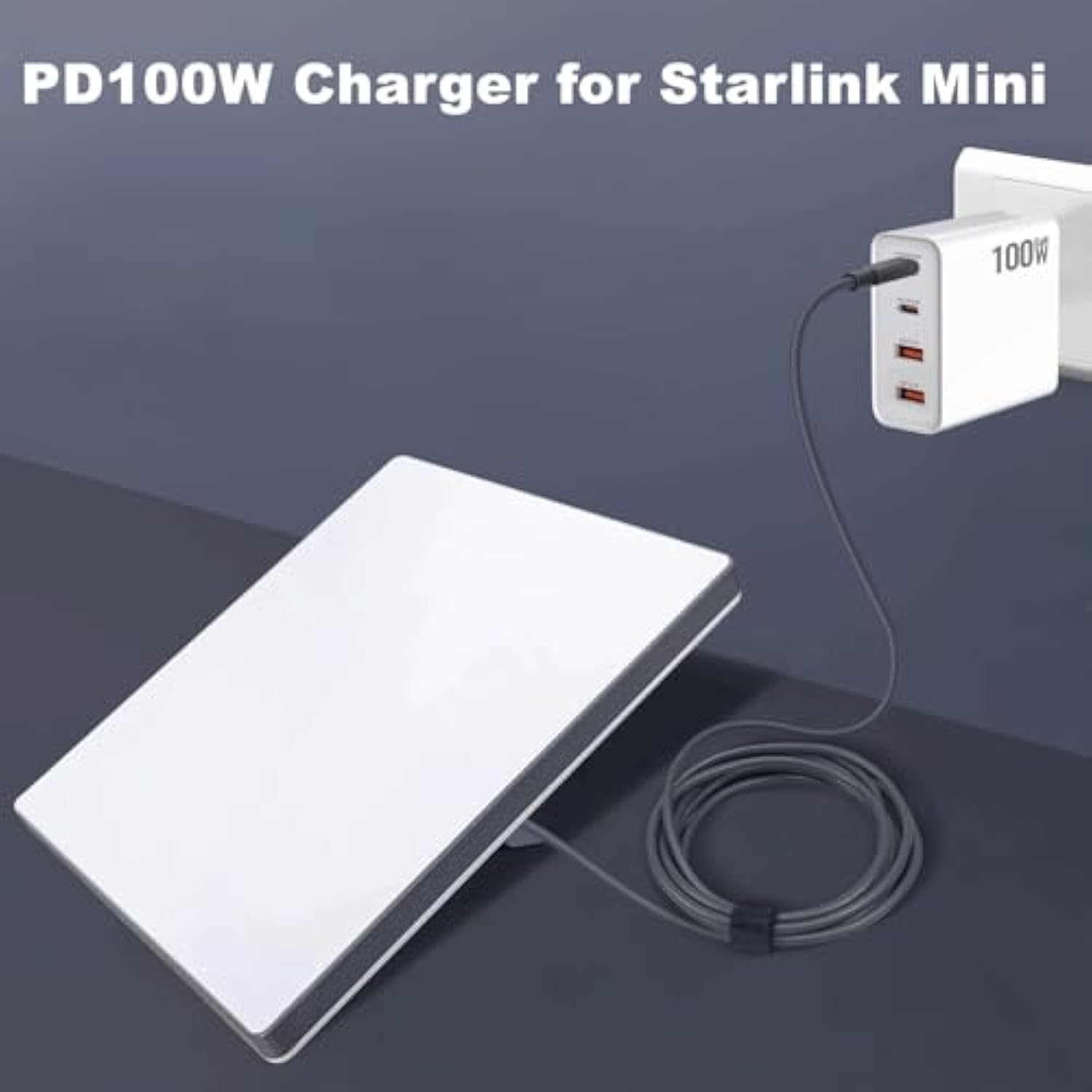 Pd100W Usb C Fast Charger For Starlink Mini - 4 Ports Usb + Type C 100W 30W Wall Charger Hub