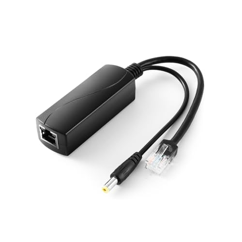 Poe Splitter Gigabit 36W 12V/3A, Dc 5.5 * 2.1Mm Plug Poe To Dc 12V/3A Output, Gigabit Ethernet Comply Ieee802.3Bt, Plug And Play (Ps5712Bg)