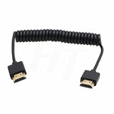 Coiled Thin Hdmi To Hdmi 2.0 4K Cable For Zcam E2 Sony Canon Panasonic Blackma