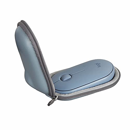 Travel Case For Logitech Pebble M350 / Pebble Mouse 2 M350S / M355 Portable Wireless Mouse (Blue)