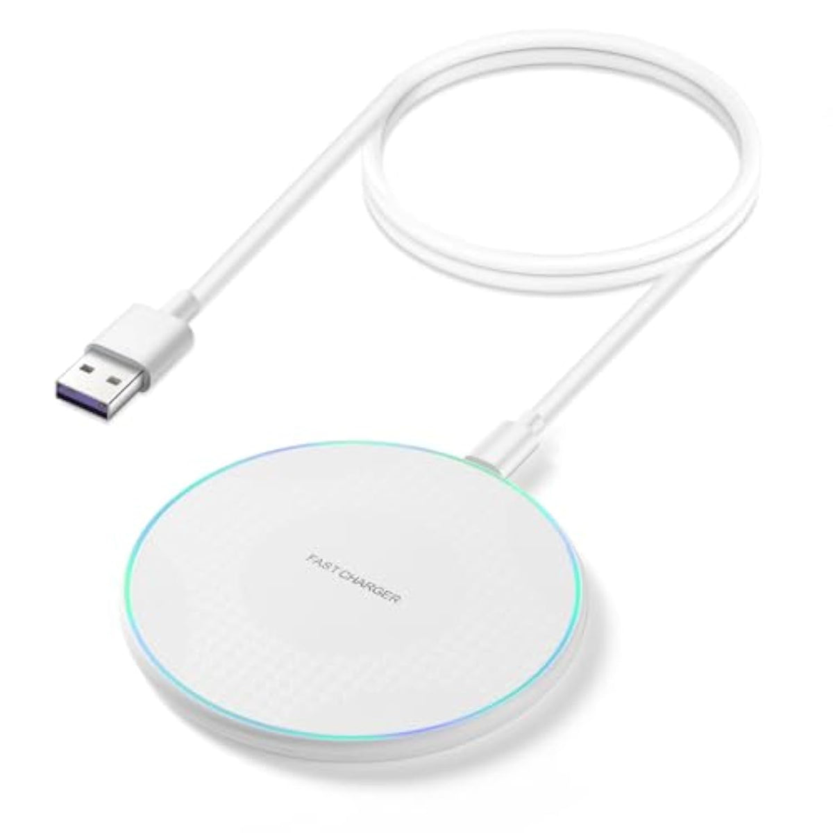 15W Fast Wireless Charger Pad,Wireless Phone Charging Station Compatible With Iphone 14/15/13/12/11/Se/X/Airpods,Fast Charge For Samsung Galaxy S23/S22/S21/S20/Note 20/Buds/Buds (White) (White)