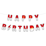 Pre-Strung Cartoon Red & White Banner Animation Birthday Party Garland