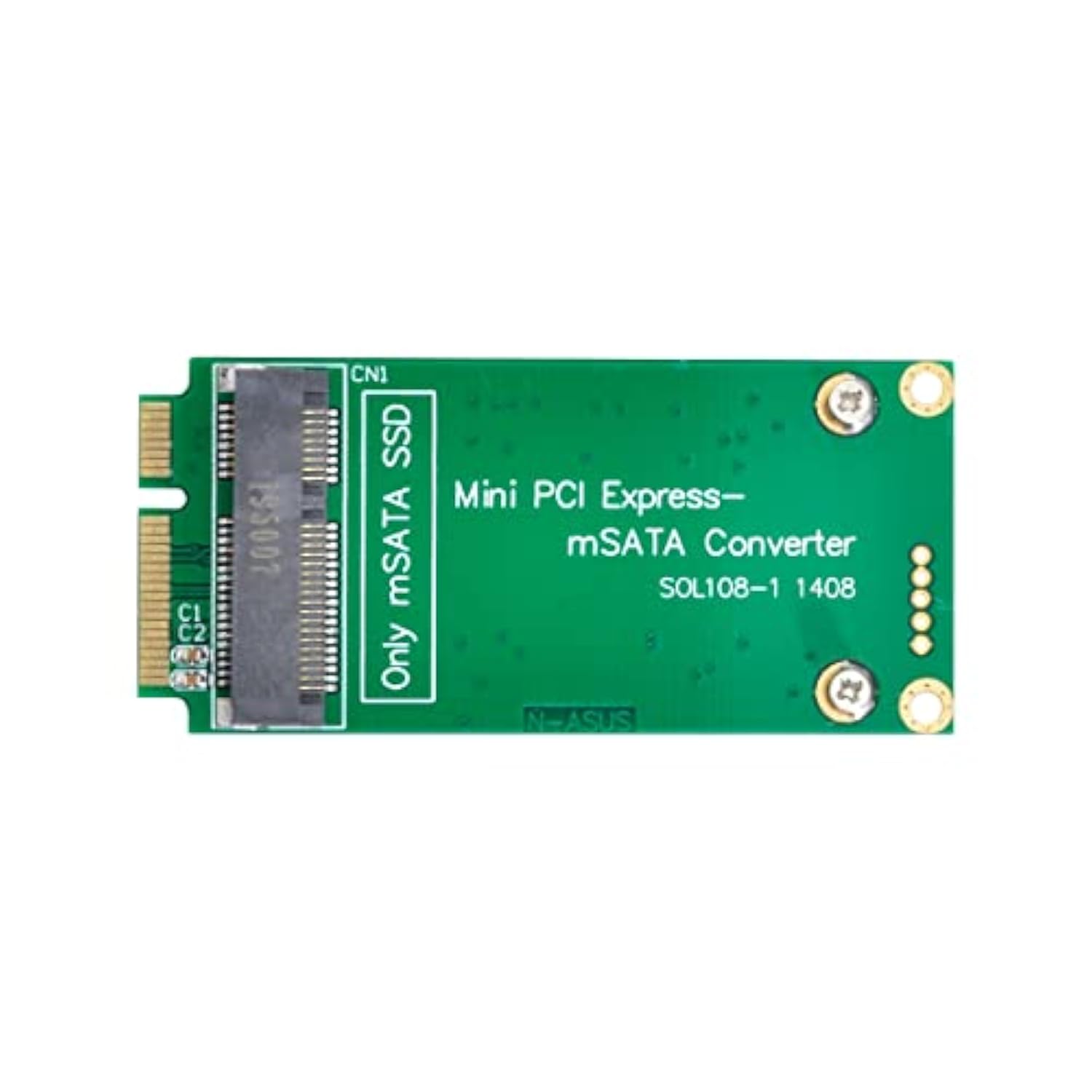 cablecc 3x5cm mSATA Adapter to 3x7cm Mini PCI-e SATA SSD for Asus Eee PC 1000
