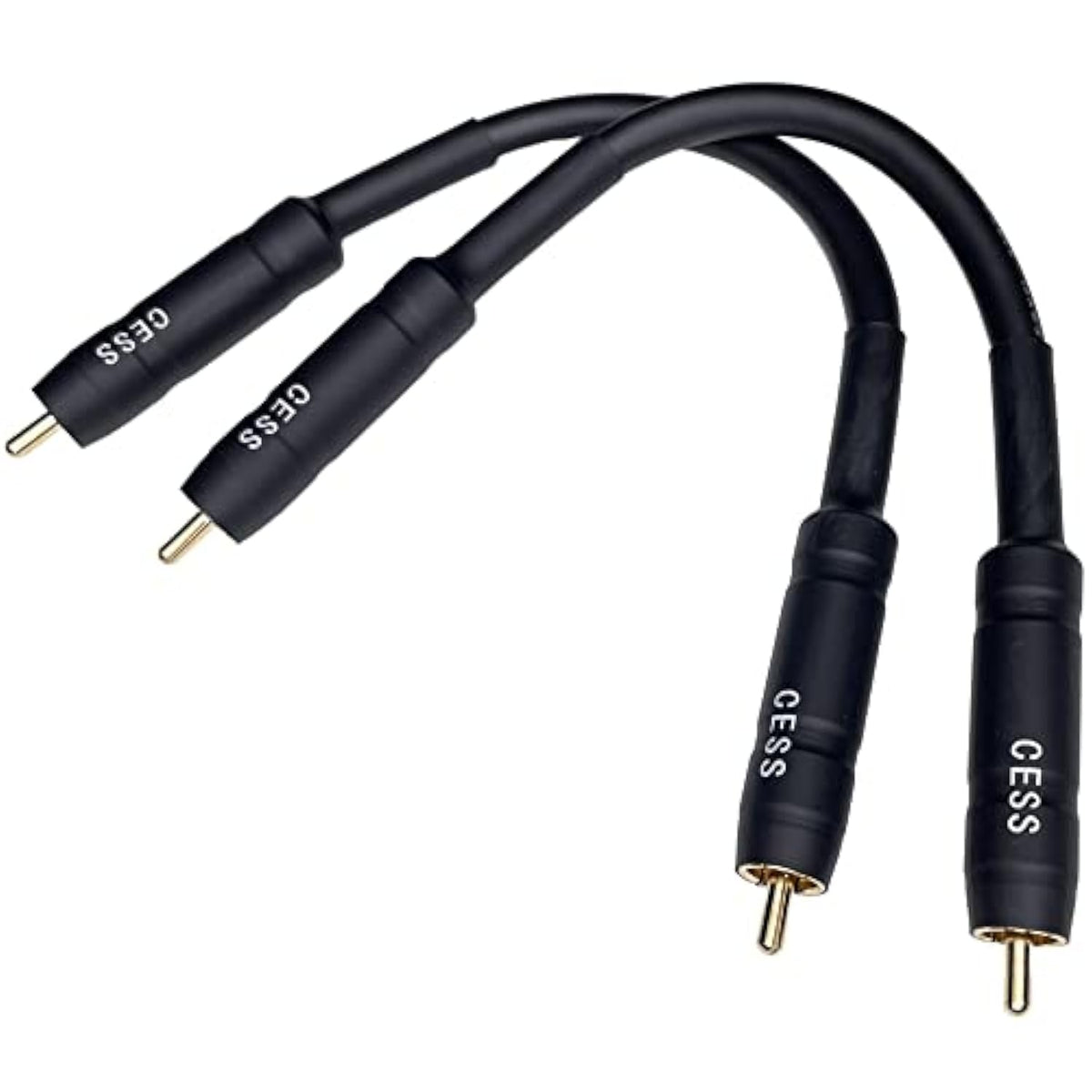 Cess-111-6I Rca Preamp Jumpers Male To Male Patch Cable, 2 Pack (6 Inches)